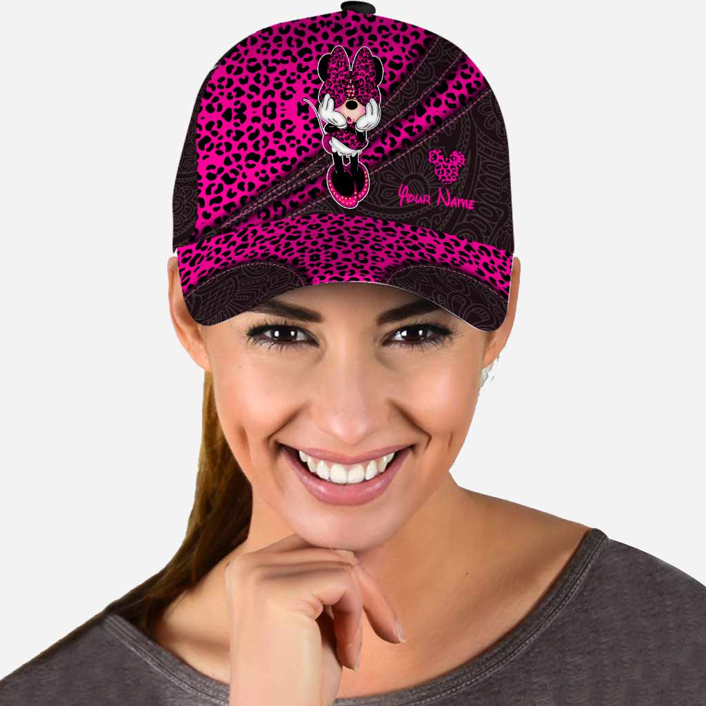 Personalized Leopard Print Mouse Ears Classic Cap for Kids