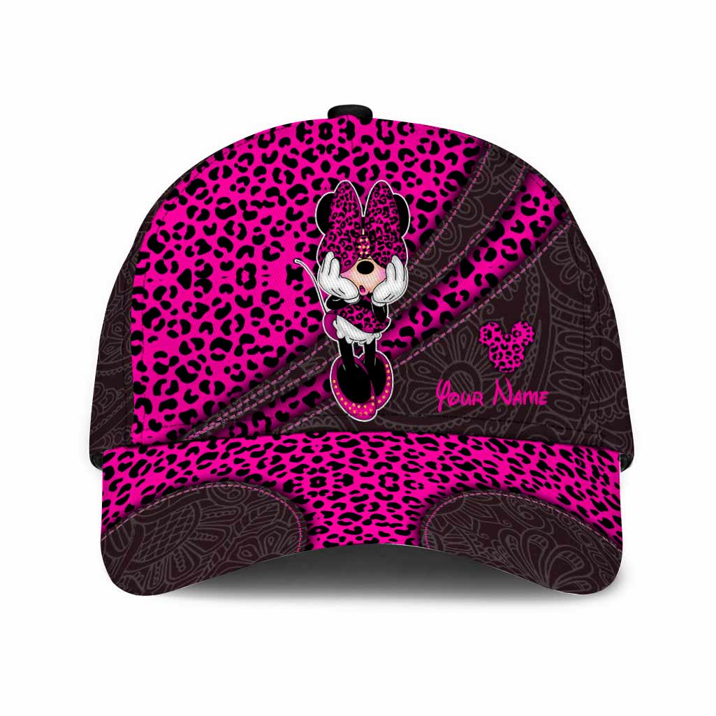 Personalized Leopard Print Mouse Ears Classic Cap for Kids