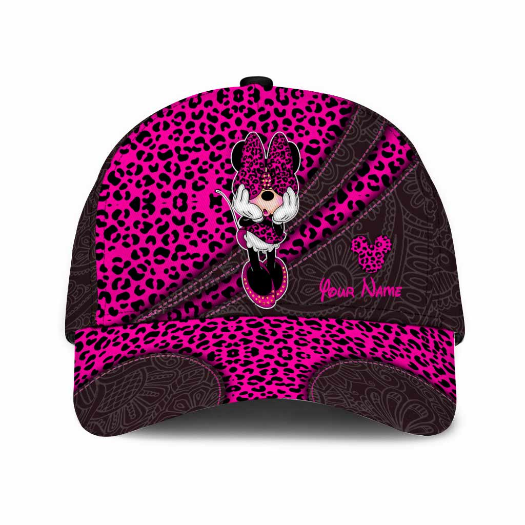 Personalized Leopard Print Mouse Ears Classic Cap for Kids