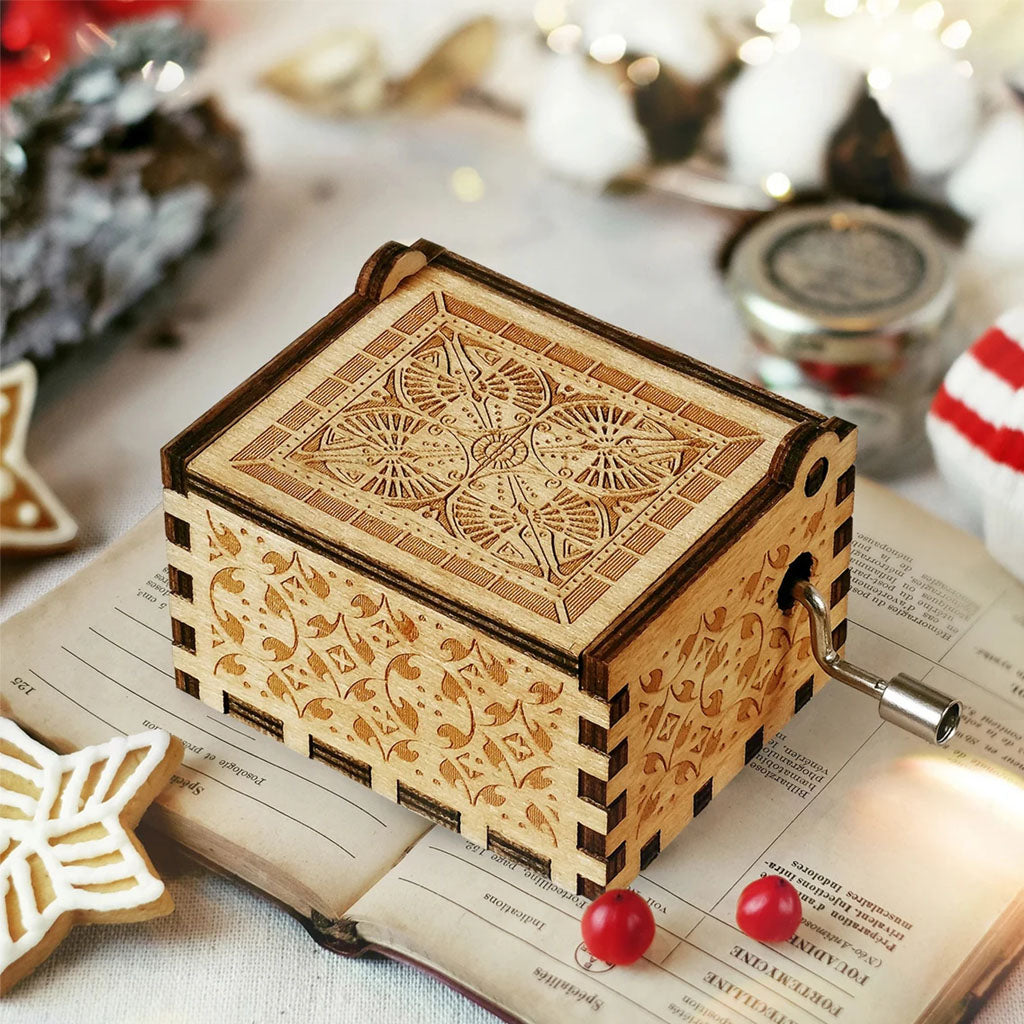 Personalized Hand Crank Music Box 'You Are My Sunshine' Gift for Couples
