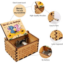 Load image into Gallery viewer, Personalized Hand Crank Music Box 'You Are My Sunshine' Gift for Couples
