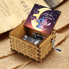 Load image into Gallery viewer, Personalized Ohana Hand Crank Music Box Custom Name Gift for Couple
