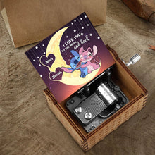 Load image into Gallery viewer, Personalized Ohana Hand Crank Music Box Custom Name Gift for Couple
