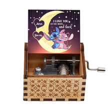 Load image into Gallery viewer, Personalized Ohana Hand Crank Music Box Custom Name Gift for Couple
