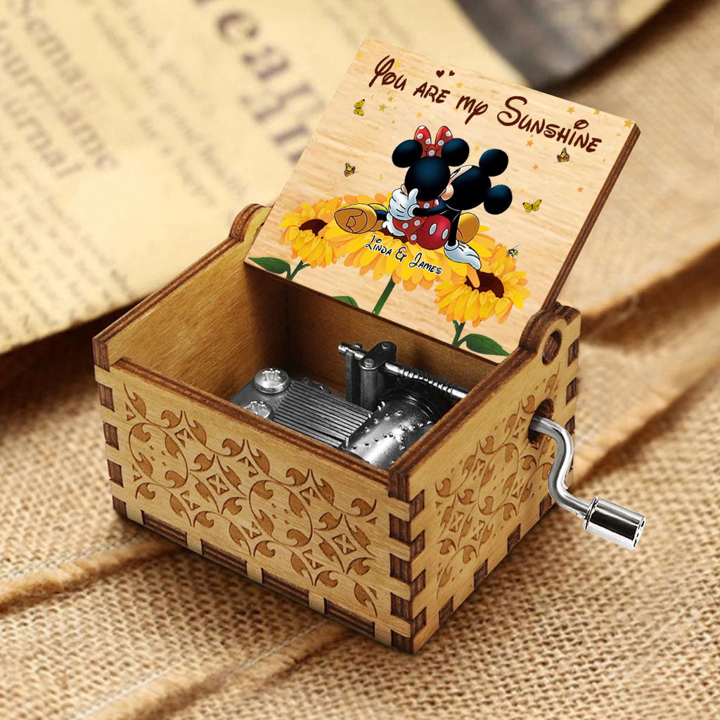 Personalized Hand Crank Music Box You Are My Sunshine Gift
