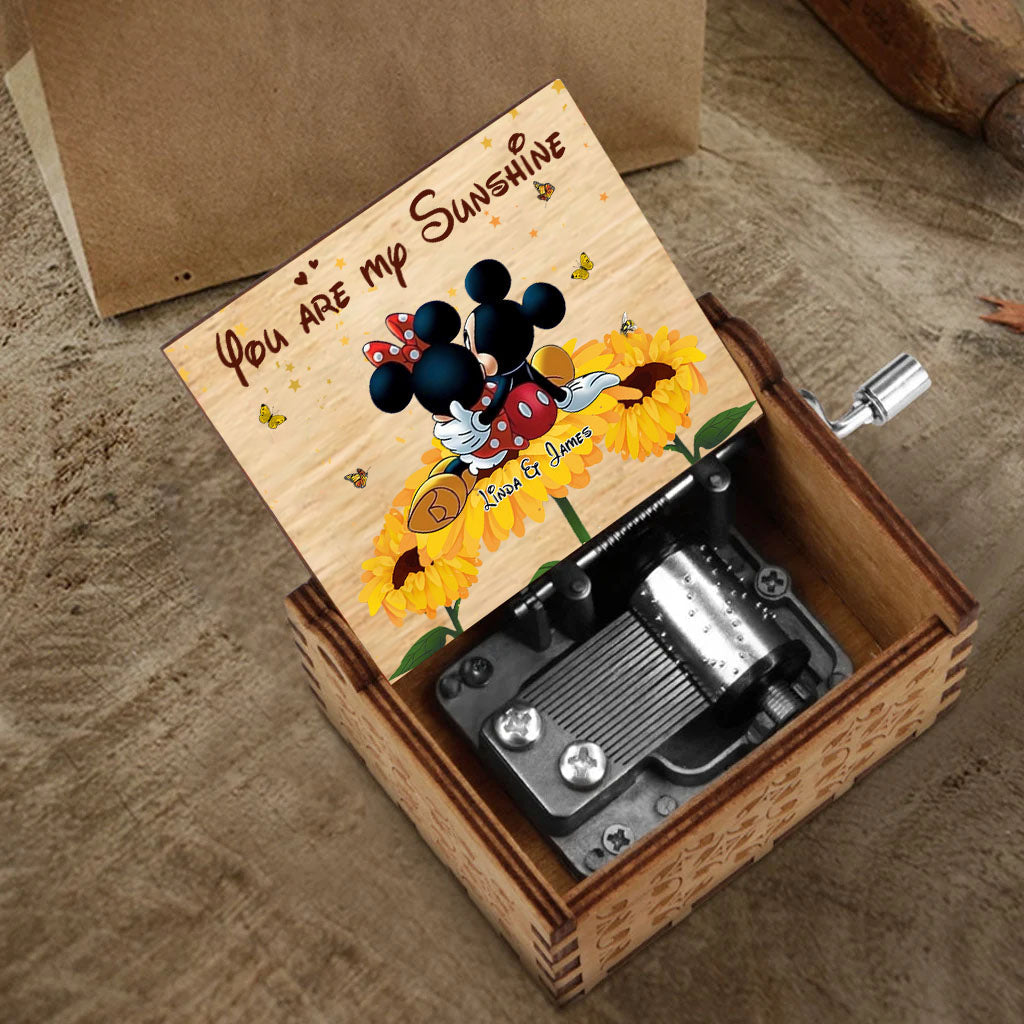 Personalized Hand Crank Music Box You Are My Sunshine Gift