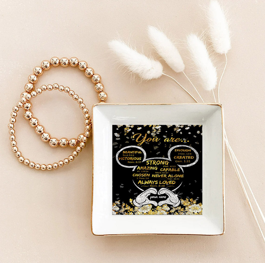 Personalized Ceramic Jewelry Dish Customized for Mom or Wife