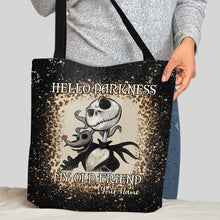 Load image into Gallery viewer, Personalized Nightmare Tote Bag Custom Name Gift for Halloween
