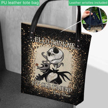 Load image into Gallery viewer, Personalized Nightmare Tote Bag Custom Name Gift for Halloween

