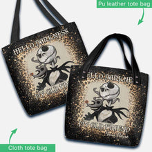 Load image into Gallery viewer, Personalized Nightmare Tote Bag Custom Name Gift for Halloween
