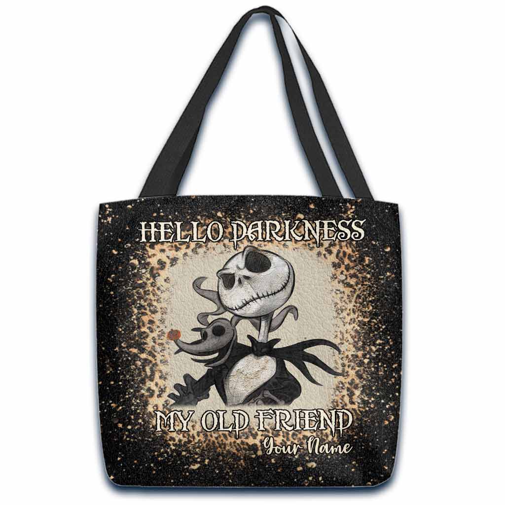 Personalized Nightmare Tote Bag Custom Name Gift for Halloween