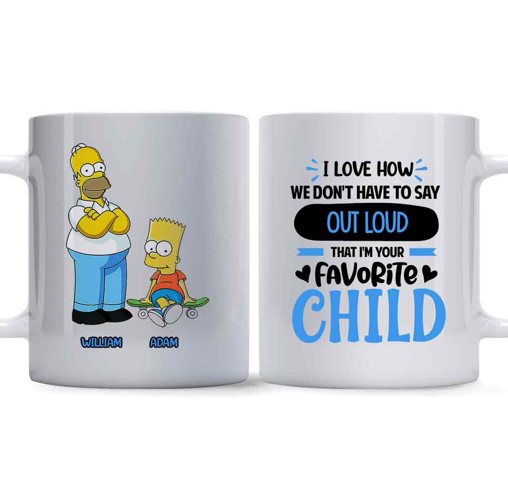 Personalized Favorite Child Mug Custom Name Gift for Dad