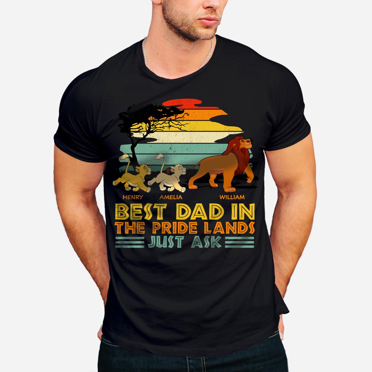 Personalized Best Dad T-Shirt & Hoodie for Father's Day Gift