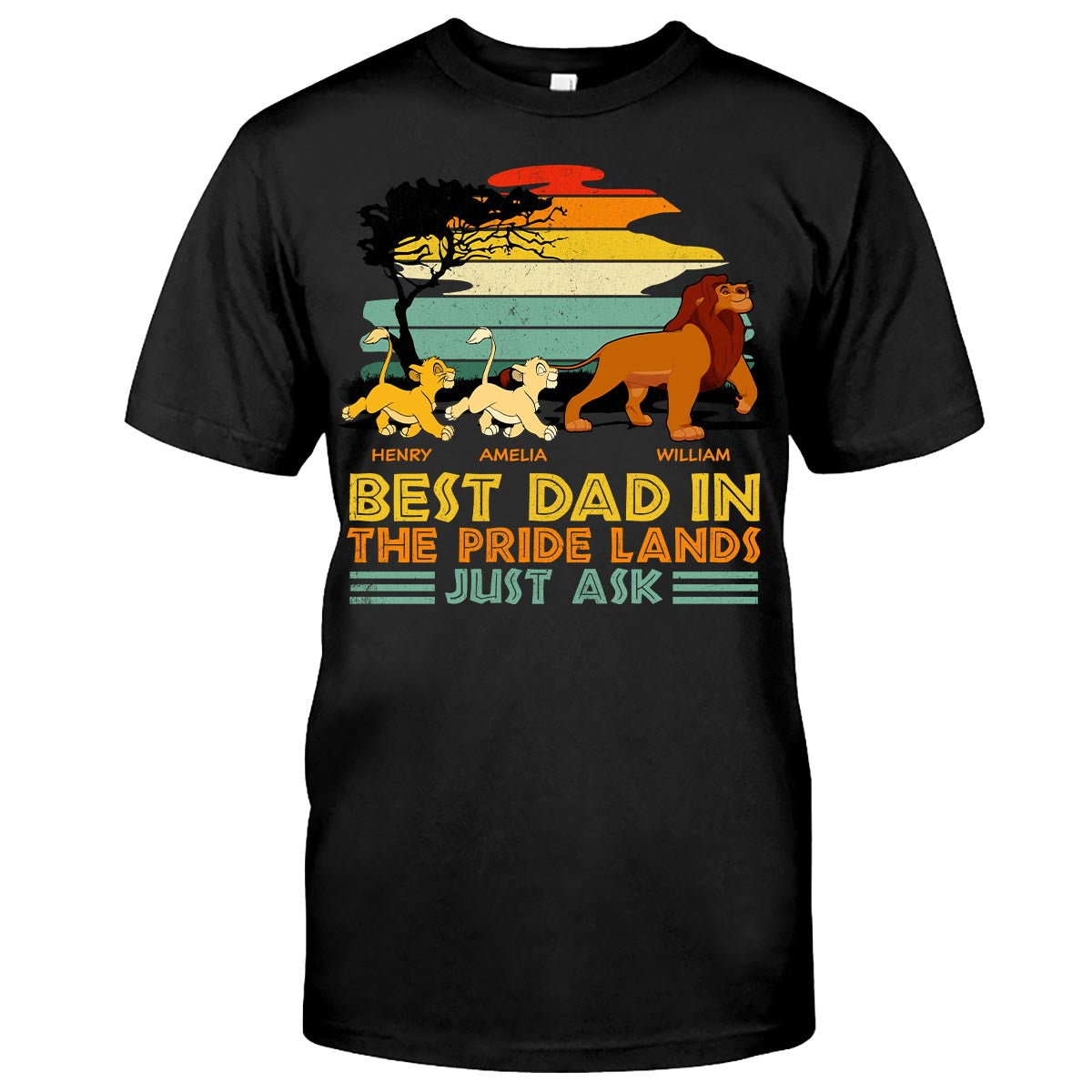 Personalized Best Dad T-Shirt & Hoodie for Father's Day Gift