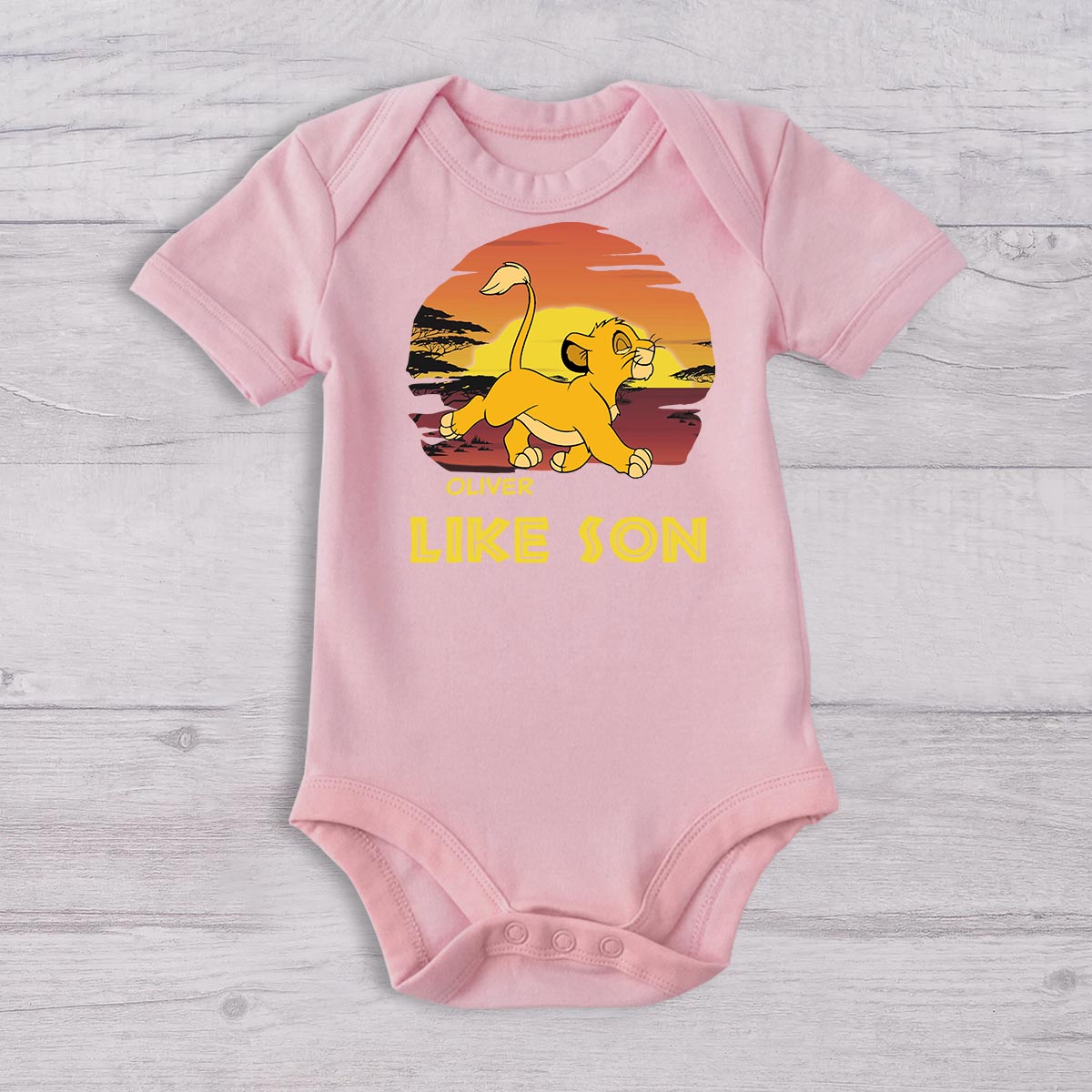 Personalized Father and Baby T-shirt Set Like Father Like Son Gift