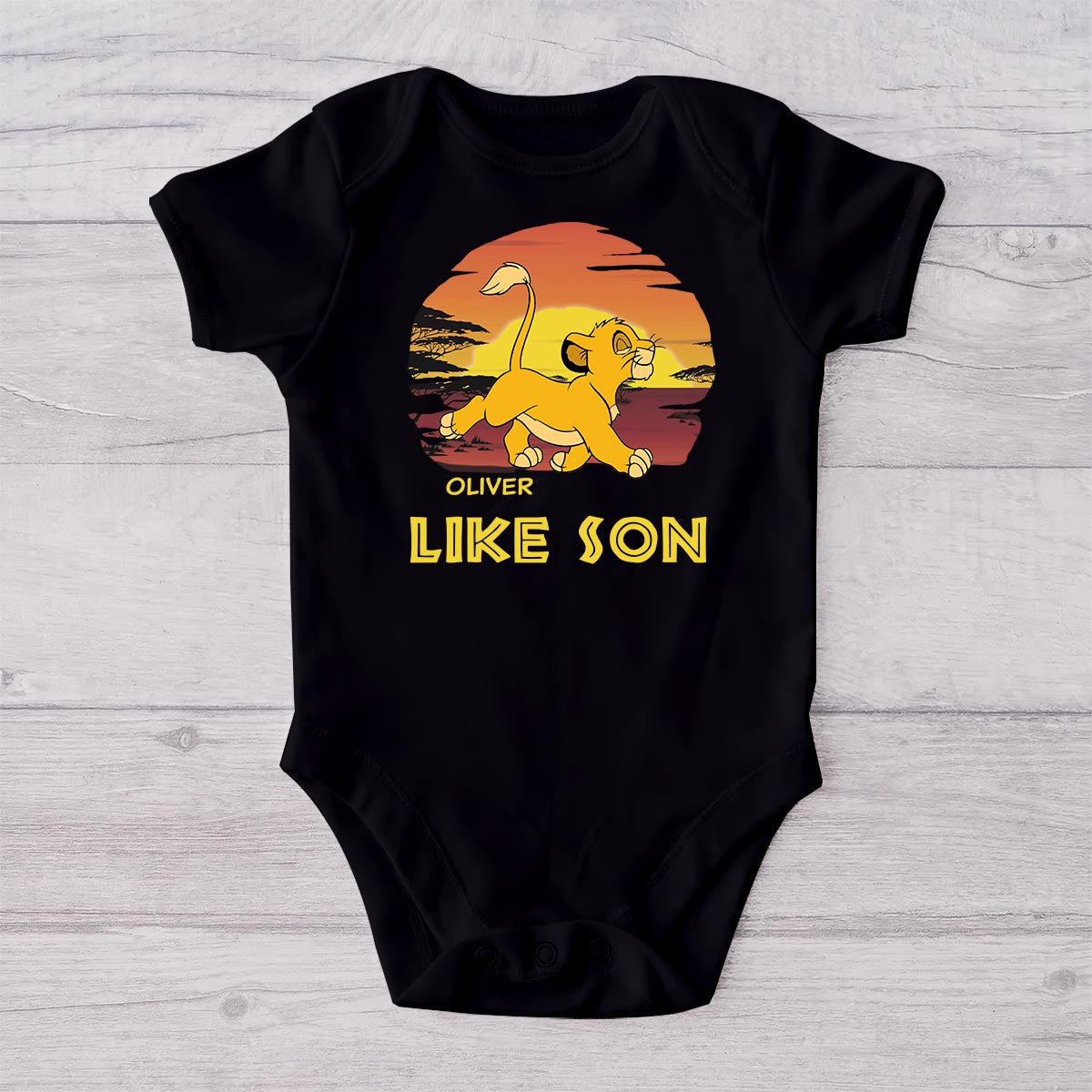 Personalized Father and Baby T-shirt Set Like Father Like Son Gift