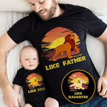 Load image into Gallery viewer, Personalized Father and Baby T-shirt Set Like Father Like Son Gift
