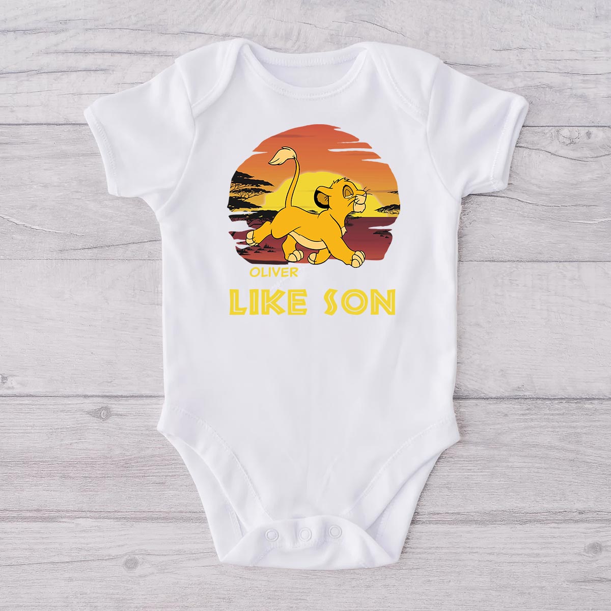 Personalized Father and Baby T-shirt Set Like Father Like Son Gift
