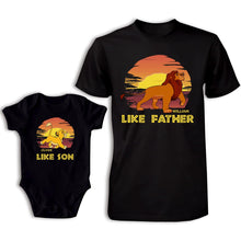 Load image into Gallery viewer, Personalized Father and Baby T-shirt Set Like Father Like Son Gift
