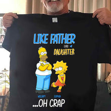 Load image into Gallery viewer, Personalized Father Daughter T-shirt and Hoodie Custom Name Gift
