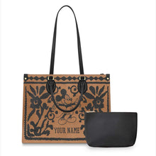 Load image into Gallery viewer, Personalized Leather Handbag with Mouse Ears - Custom Name Gift for Mom
