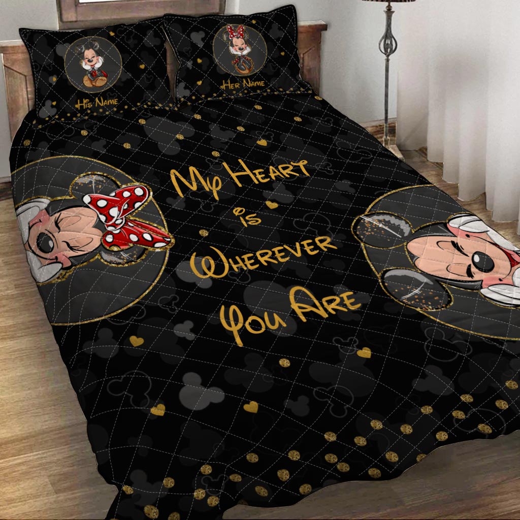 Personalized Minnie Mouse Quilt Set Custom Name Gift for Kids