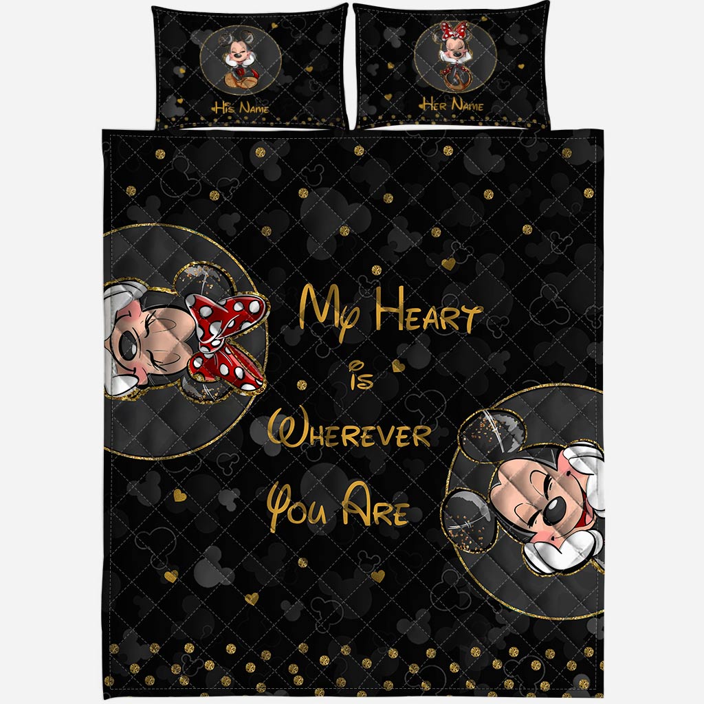 Personalized Minnie Mouse Quilt Set Custom Name Gift for Kids