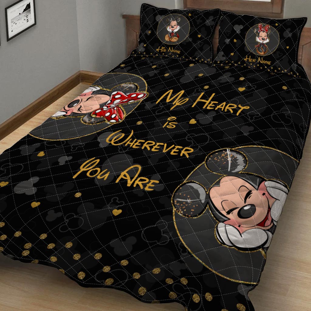 Personalized Minnie Mouse Quilt Set Custom Name Gift for Kids