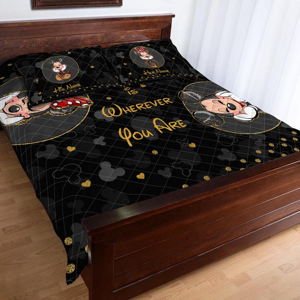 Personalized Minnie Mouse Quilt Set Custom Name Gift for Kids