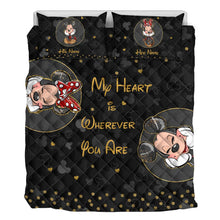 Load image into Gallery viewer, Personalized Minnie Mouse Quilt Set Custom Name Gift for Kids
