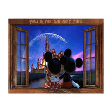 Load image into Gallery viewer, Personalized Couple Mouse Wall Tapestry Custom Names Gift for Anniversary
