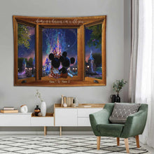 Load image into Gallery viewer, Personalized Couple Mouse Wall Tapestry with Custom Names - Valentine's Day Gift
