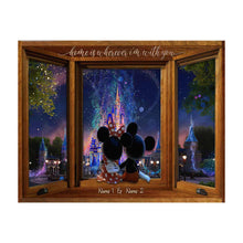 Load image into Gallery viewer, Personalized Couple Mouse Wall Tapestry with Custom Names - Valentine's Day Gift
