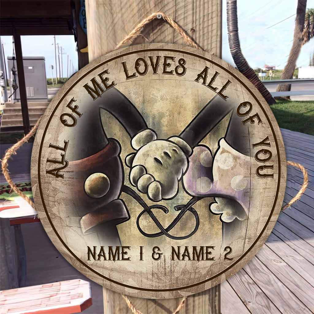 Personalized Round Wood Sign for Couples - Custom Love Decor