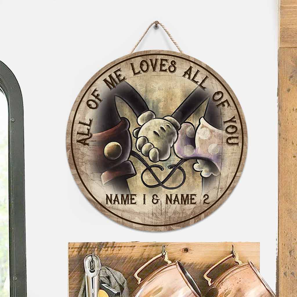 Personalized Round Wood Sign for Couples - Custom Love Decor