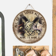 Load image into Gallery viewer, Personalized Round Wood Sign for Couples - Custom Love Decor
