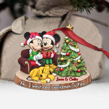 Load image into Gallery viewer, Personalized Christmas Mouse Ornament Custom Name Gift
