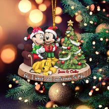 Load image into Gallery viewer, Personalized Christmas Mouse Ornament Custom Name Gift
