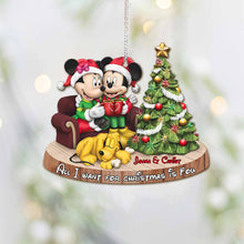 Load image into Gallery viewer, Personalized Christmas Mouse Ornament Custom Name Gift
