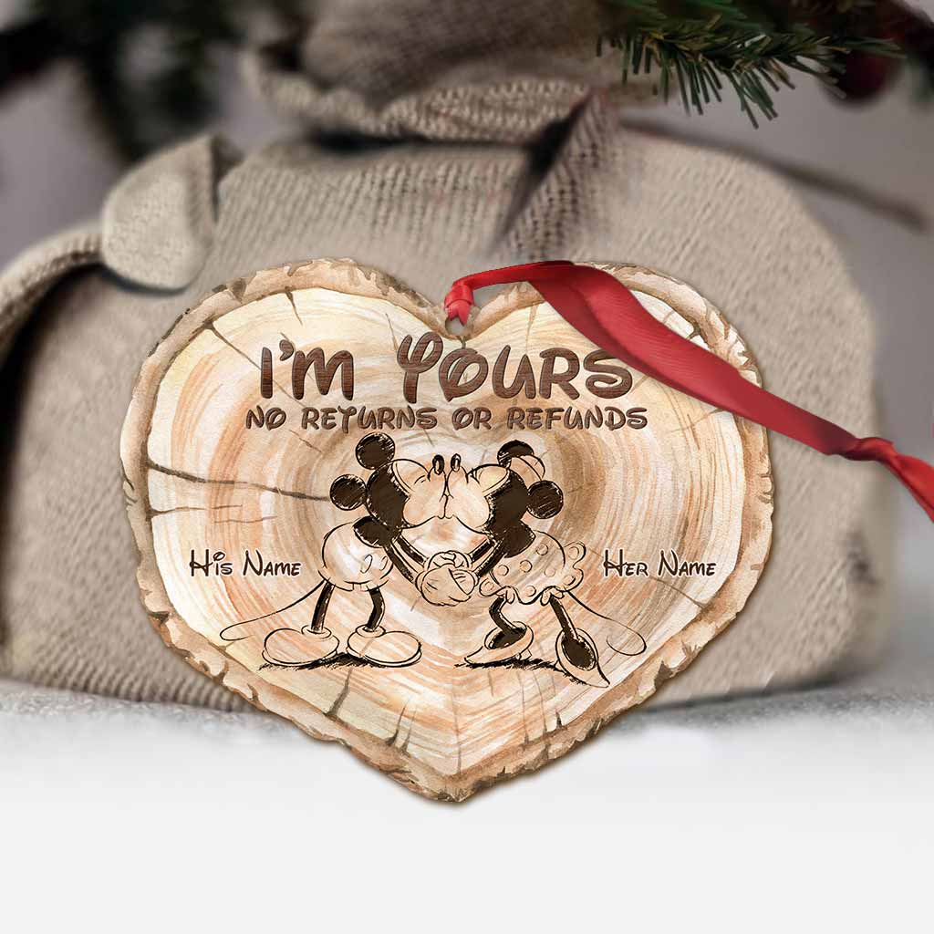 Personalized Christmas Mouse Ornament Customizable Gift for Couples