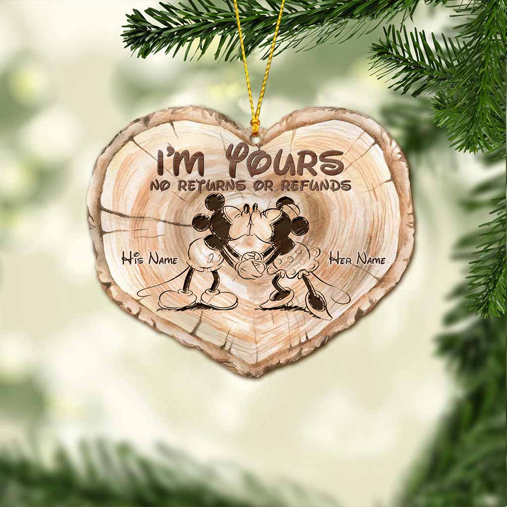 Personalized Christmas Mouse Ornament Customizable Gift for Couples
