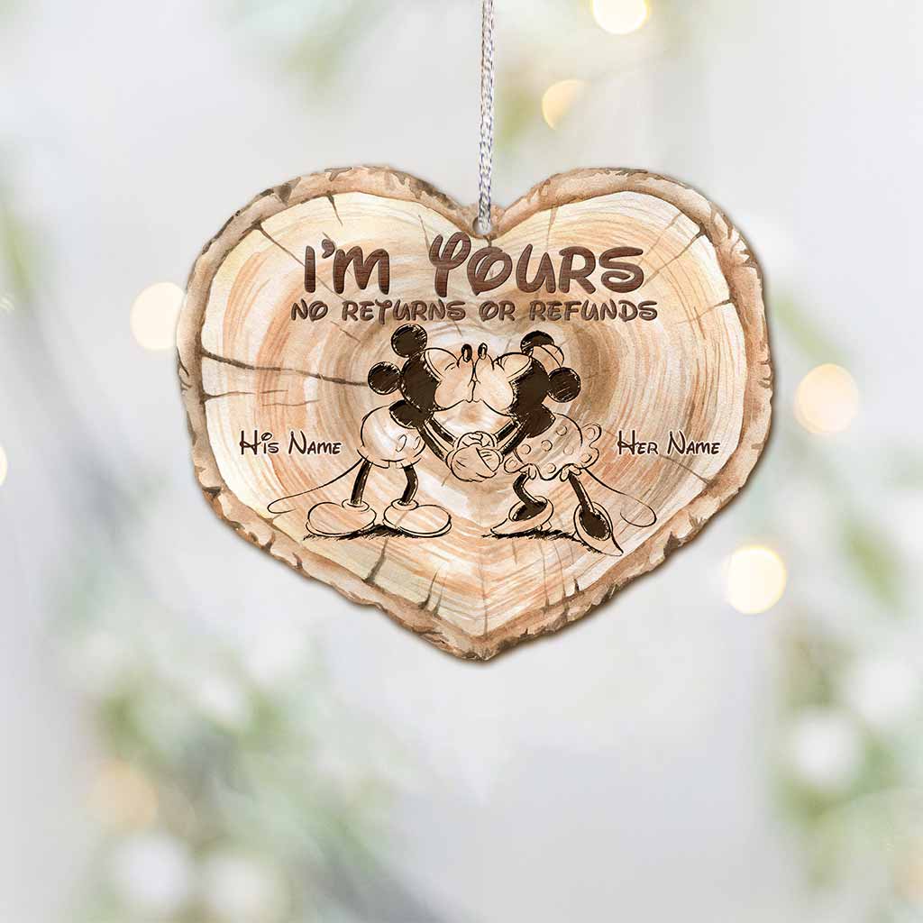Personalized Christmas Mouse Ornament Customizable Gift for Couples