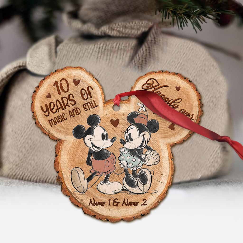 Personalized Christmas Mouse Ornament Custom Name Gift for Couples