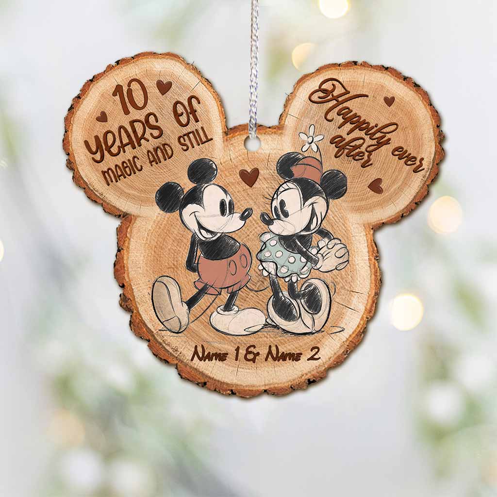 Personalized Christmas Mouse Ornament Custom Name Gift for Couples