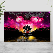 Load image into Gallery viewer, Personalized Couple Canvas Poster Loving You Gift for Anniversary
