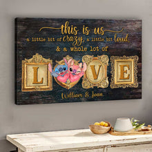 Load image into Gallery viewer, Personalized Ohana Canvas Print Custom Names Couple Gift
