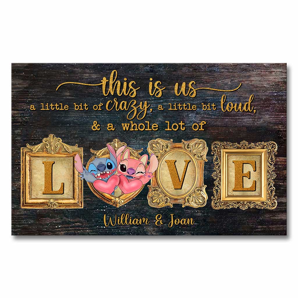 Personalized Ohana Canvas Print Custom Names Couple Gift