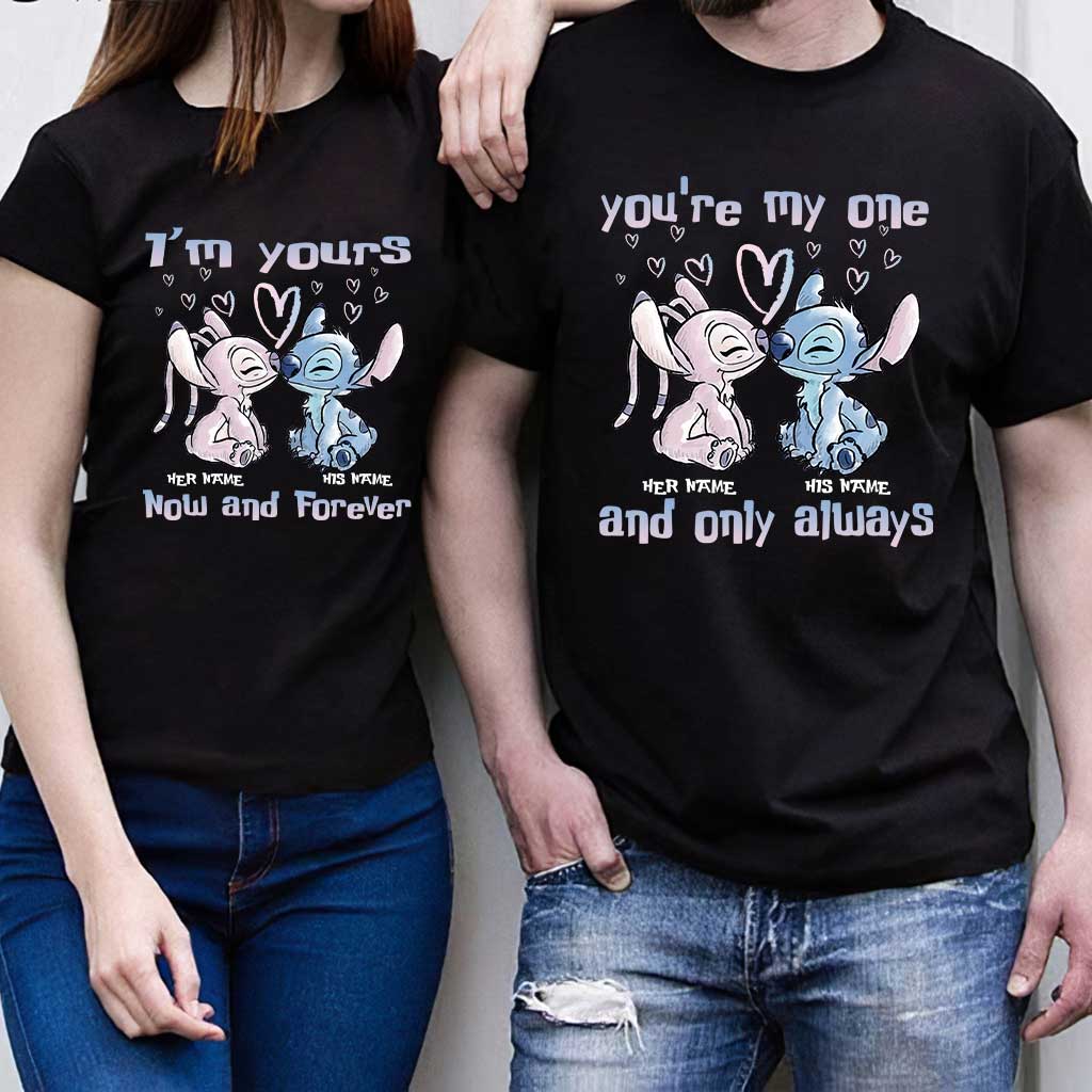 Personalized Ohana Couples T-shirt & Hoodie Gift Set