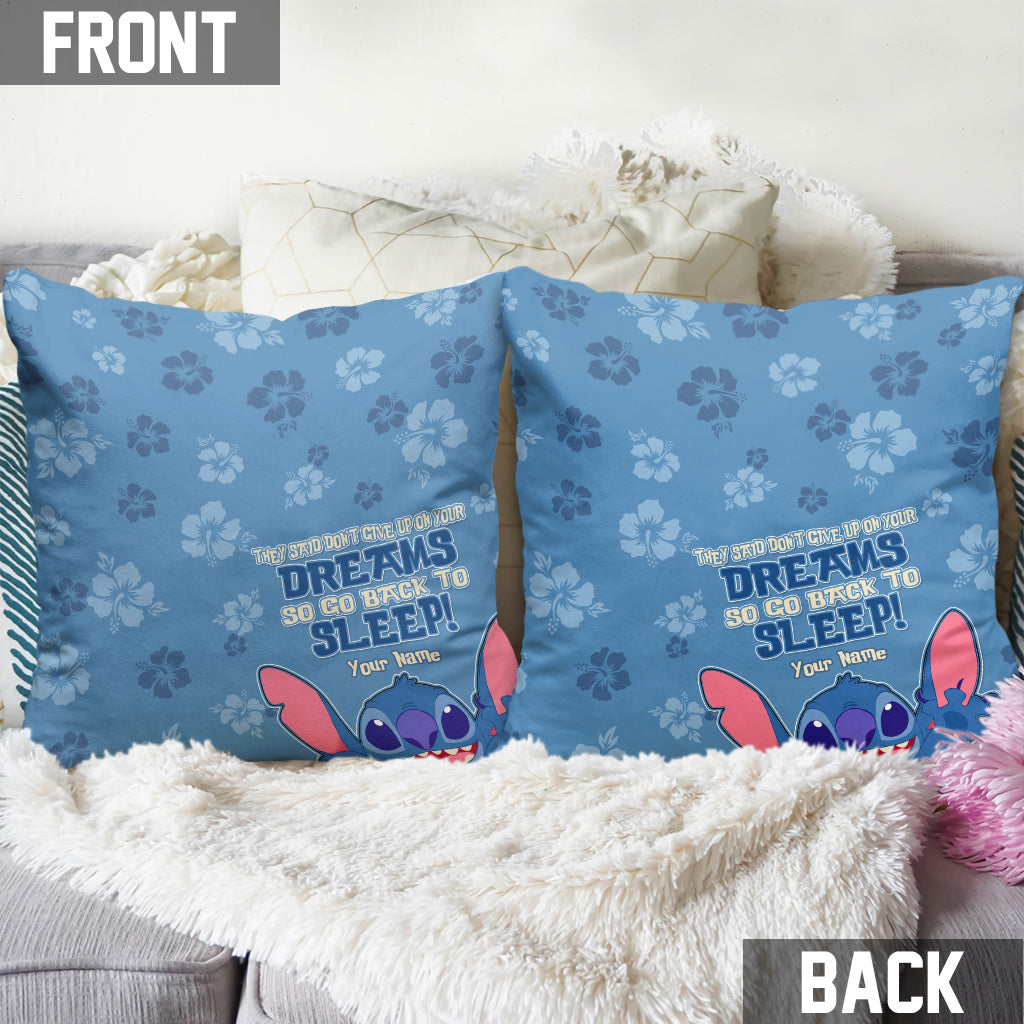 Personalized Ohana Throw Pillow with Custom Name Gift for Home