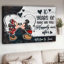 Load image into Gallery viewer, Personalized Mickey Mouse Canvas Art Gift for Couple Anniversary
